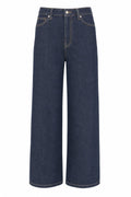 Vaquero wide leg azul oscuro en color Azul oscuro – frontal invisible