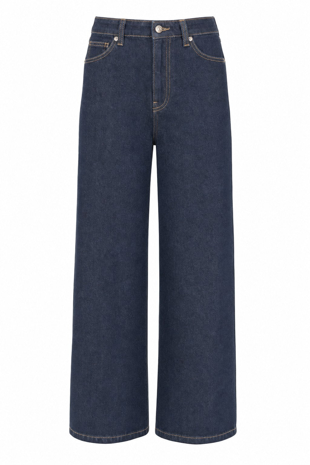 Vaquero wide leg azul oscuro en color Azul oscuro – frontal invisible