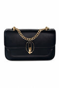 Bolso de hombro con cadena y cierre dorado en color Negro – producto